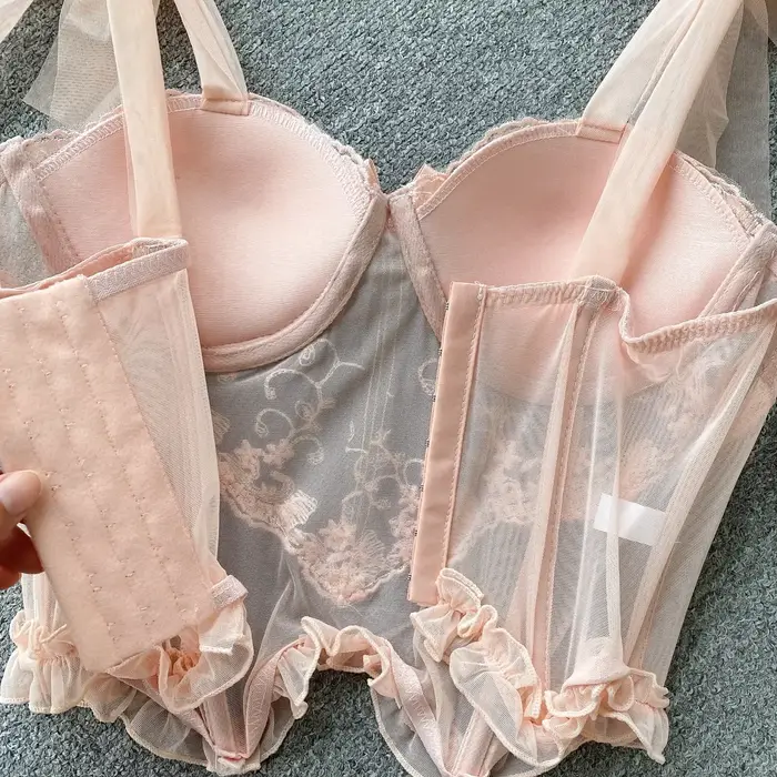 Camisole intégrée soutien-gorge Dancing JL Ants en dentelle élégante pour femme, vêtement de bureau, hauts sans manches, tenue pour toutes les occasions