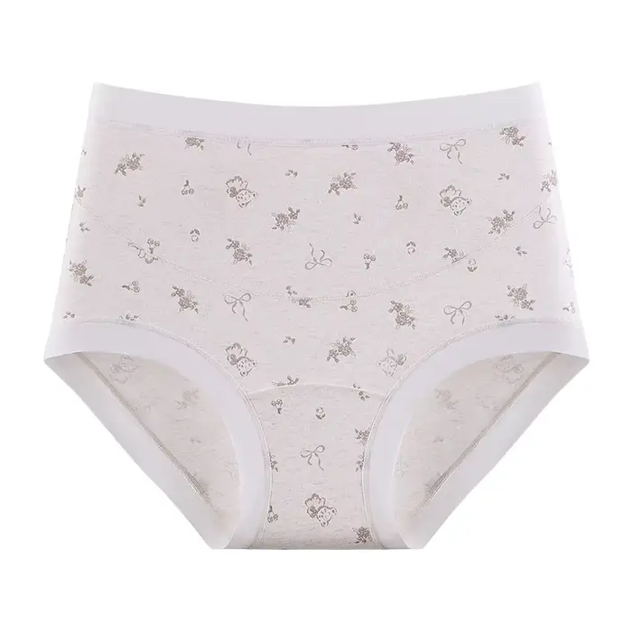 Culotte taille haute confortable et Sexy pour femmes, sous-vêtements doux et respirants en pur coton
