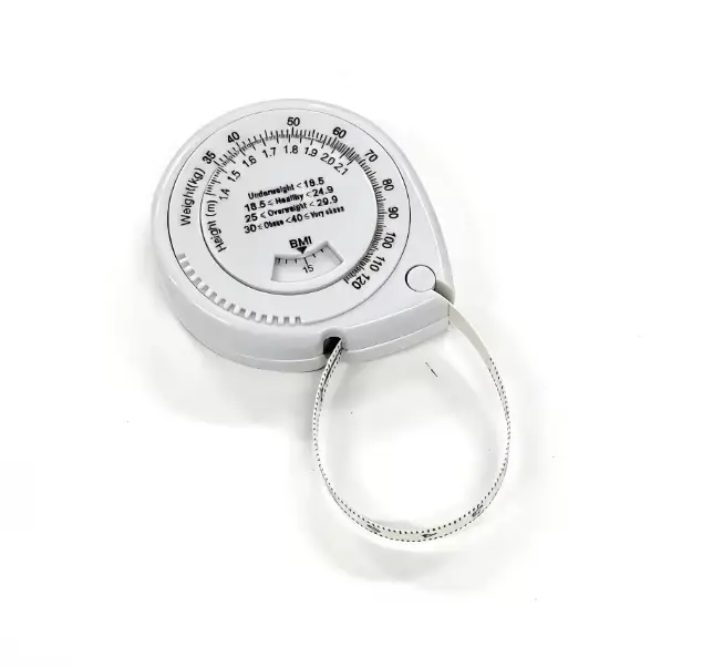 1 ruban à mesurer corps BMI 59,06"/59", règle rétractable en plastique avec échelle métrique et étui
