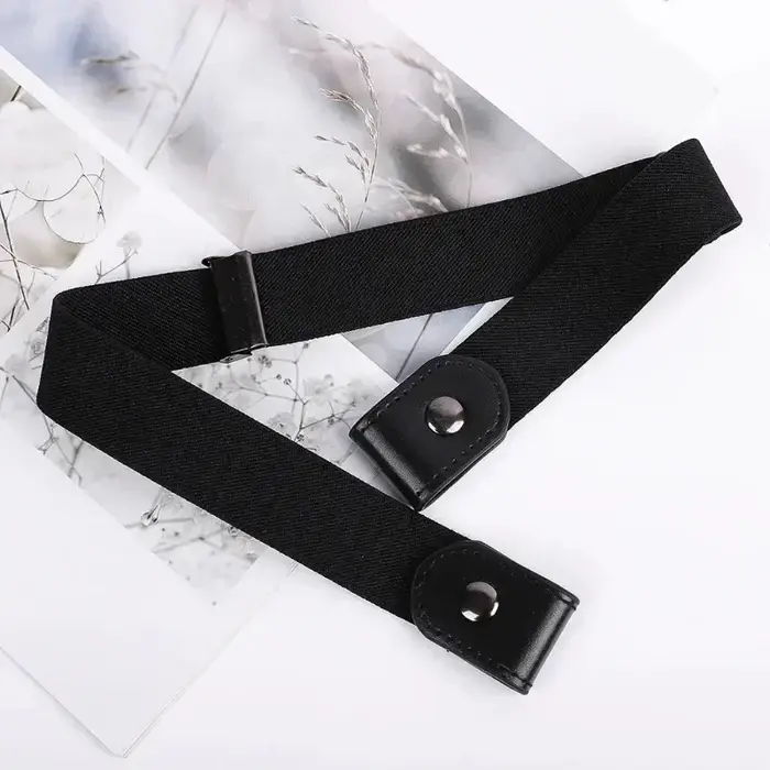 Bande de taille élastique réglable en toile, ceinture Invisible sans boucle pour femmes et hommes, p