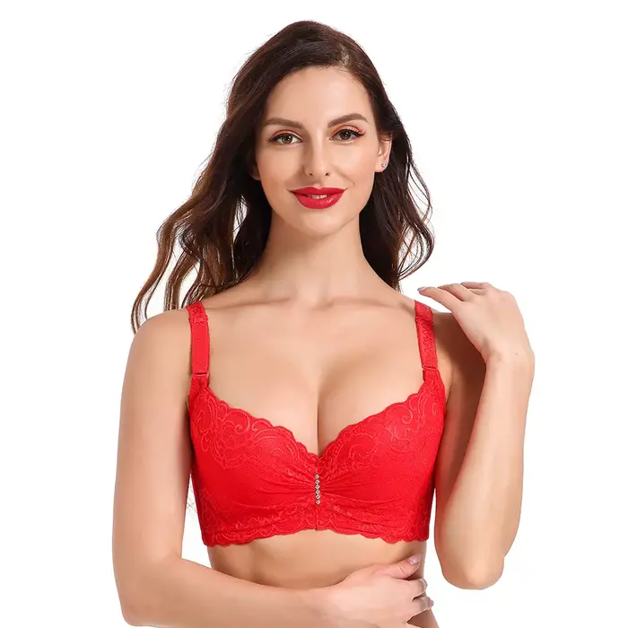 Dámske podprsenky Plus veľkosť Super Push Up Bralet intímne čipky spodná bielizeň Sexy spodná bielizeň Kostice E