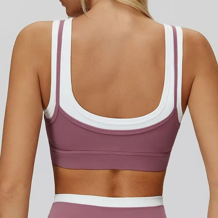 Dámska jóga podprsenka, priedušná športová podprsenka, dvojité popruhy, cvičebný vrchol, proti potu, fitness top, push up, beh