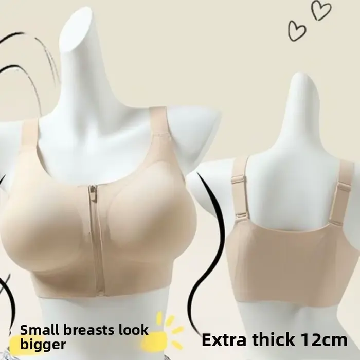 Predná podprsenka na zips pre malý hrudník, najhrubšie polstrovanie 12 cm - Zdvíha a zlepšuje, proti ošúchaniu, neviditeľné a bezšvové pre namontované topy