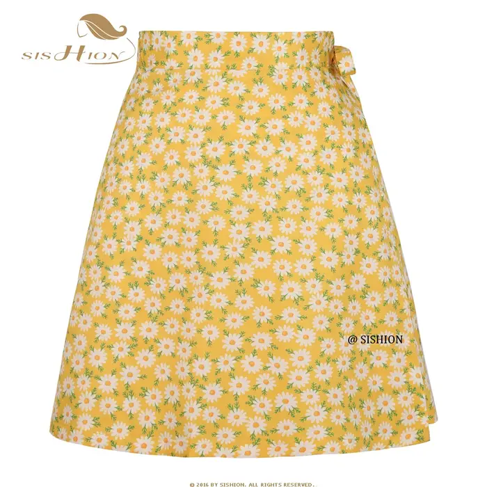 SISHION 2025 été plage Daisy Sarong jupe florale SS0015 Y2K multi-poches femmes vêtements Sexy jupe 