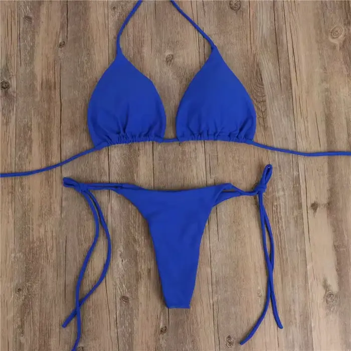 Dámske letné sexy bikini s push-up vypchávkou a tangami, dvojdielne plavky