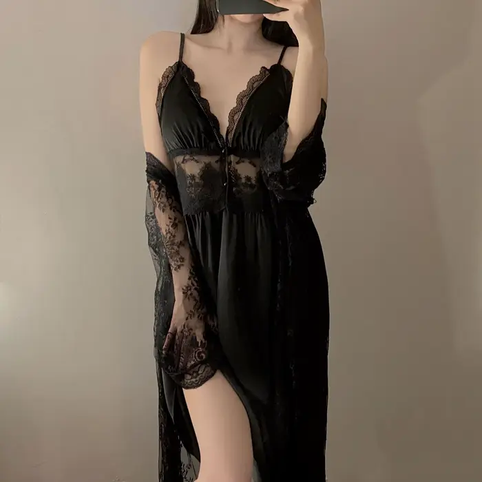 nuisette féminine en polyester soyeuse, nuisettes féminines sexy et confortables pour la maison et les occasions spéciales