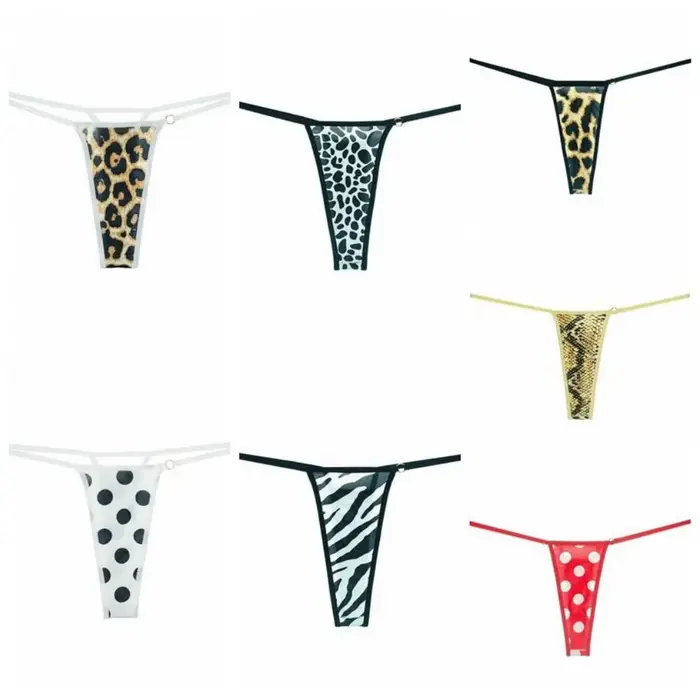 Lingerie sans couture pour femmes, strings taille basse à pois, culottes fines à imprimé rayé, sous-vêtements de fitness