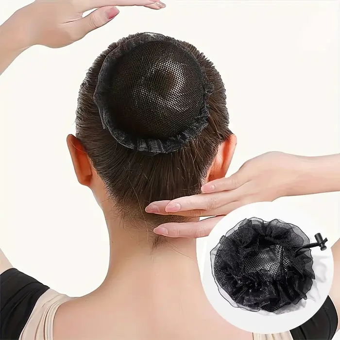Filet à cheveux élastique en Nylon pour chignon Invisible, réutilisable, adapté aux femmes, chignon 