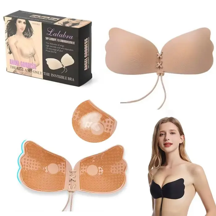 Bez ramienok prírodné silikónové push-up podprsenka pre ženy špeciálne príležitosti sexy a pohodlný výstrih