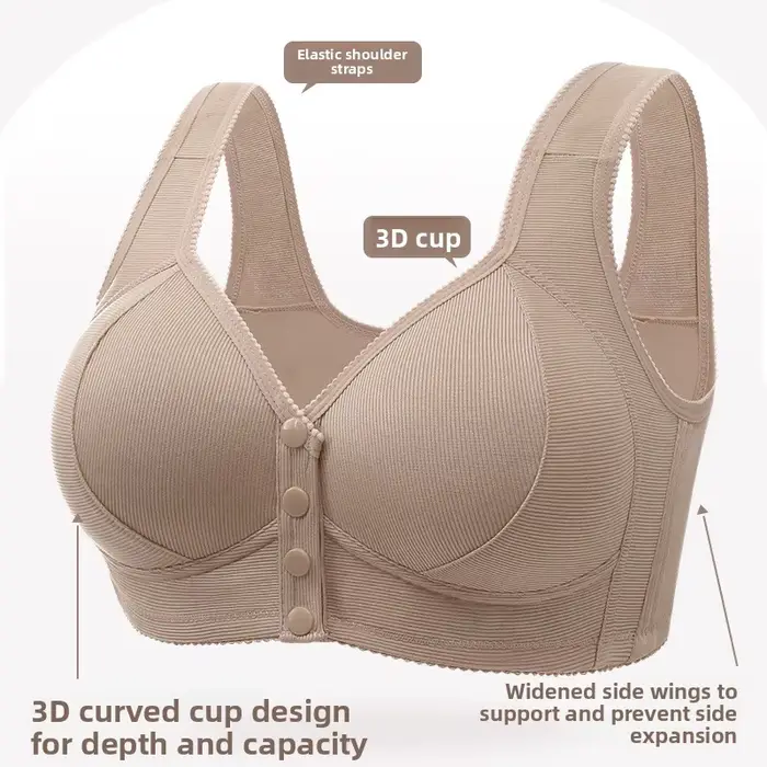 Pohodlné priedušné Nylon predné uzavretie bezdrôtové podprsenka pre stredného veku a staršie ženy štýlové každodenné príležitosti ponúknuť