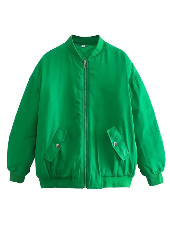 Veste Bomber Femme Yenkye Polyester Style Vintage Streetwear Automne Hiver Occasions Spéciales