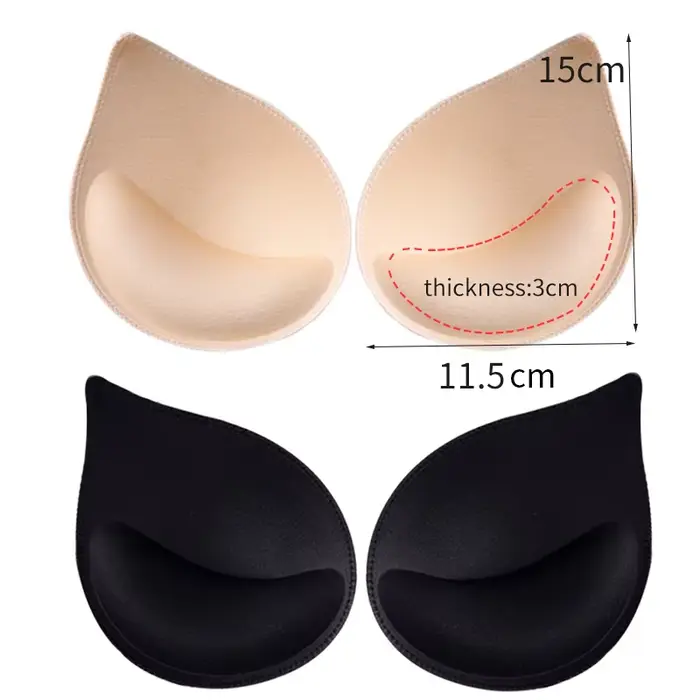 Sexy podprsenka vankúše pre ženy, 6 kusov, 3 páry, odnímateľné polstrovanie, hrudník Enhancer, Push Up čiapky pre plavky, Bikini