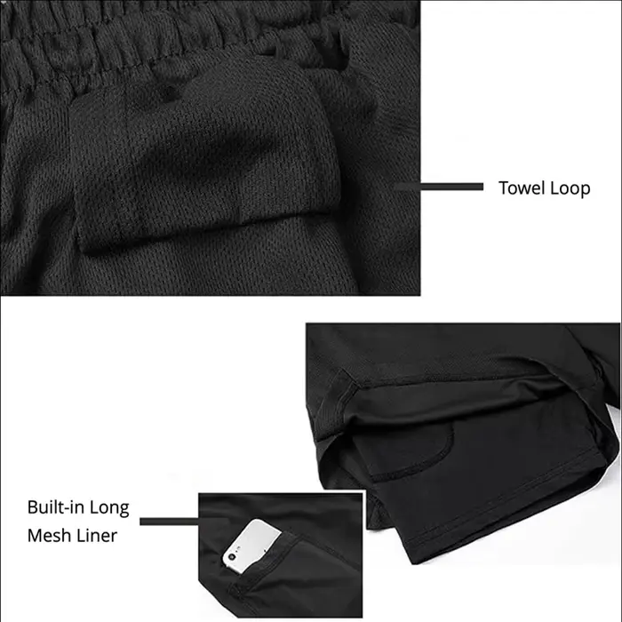 Short multi-poches pour hommes, short de Fitness, décontracté, sport de plage, doublé, slim, Style q