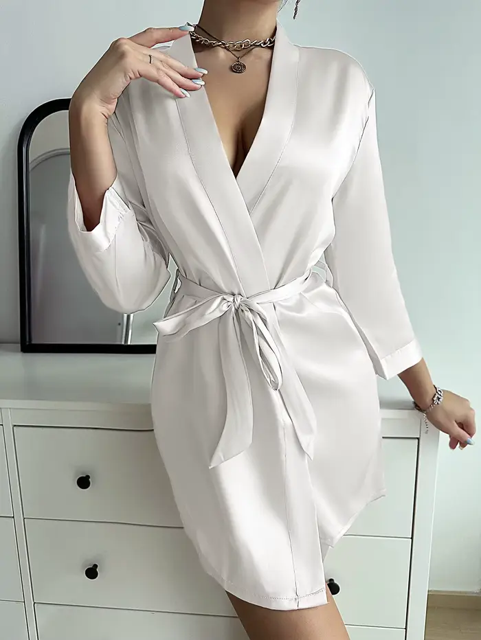 Letné pyžamo pre ženy, štýlové šnurovacie župan, trendy a sexy nočné oblečenie na nosenie doma