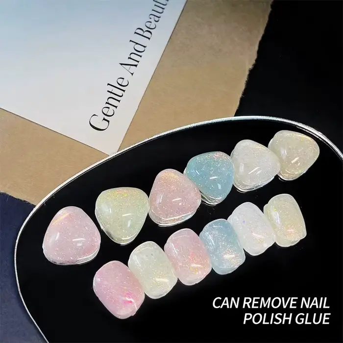 15ml Aurora morská panna lesklý Gél lak na nechty trblietavý dúhový namáčací Gél UV lak Semi-permanentný DIY manikúra