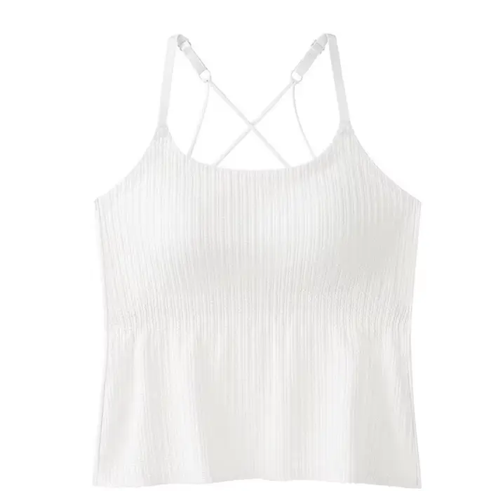 Soutien-gorge corset pour femme en polyester et coton solide, grande taille, anti-affaissement, débardeur, camisole et vêtements d'été Traf Zara