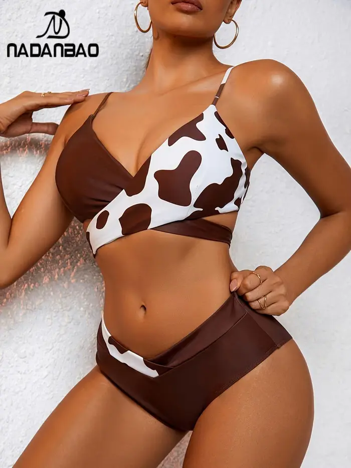 Nadanbao - Sexy plážové bikiny s výstrihom do V pre ženy