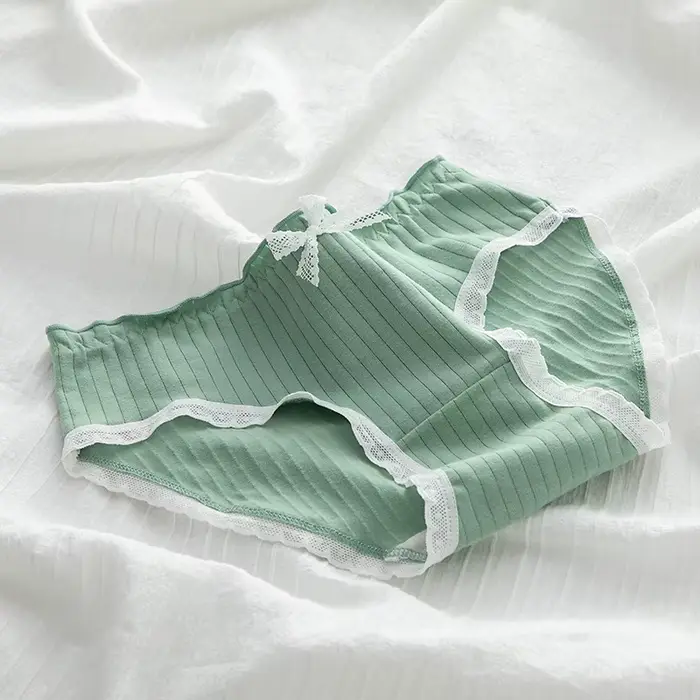 Sous-vêtements confortables en coton pour femmes, culottes respirantes, intimes, taille moyenne, cou