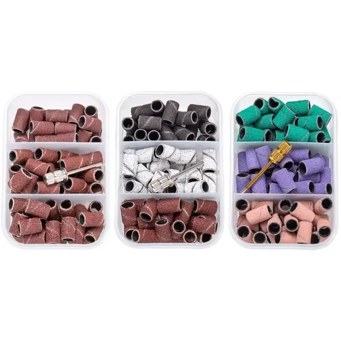 100/50pcs bandes de ponçage zèbre Machine forets à ongles polissage 80 # 150 # 240 #   Outils de rem