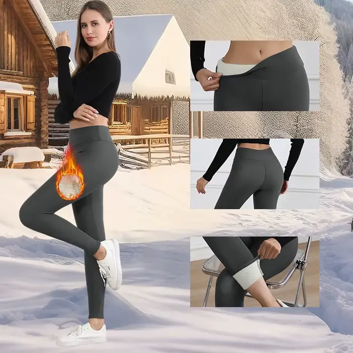 Dámske teplé fleece legíny