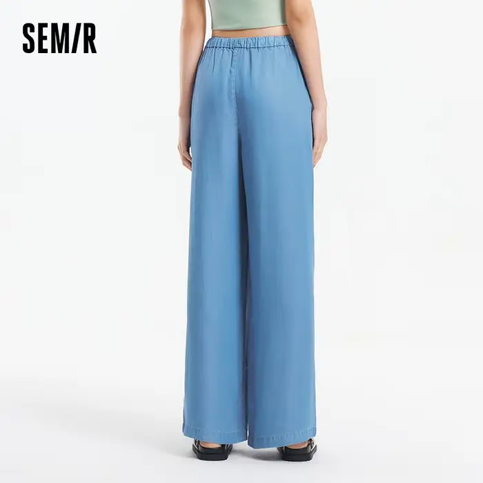 Jean Semir en Lyocell ample et décontracté pour femmes, jambes larges, style vintage, saison estivale, confort durable