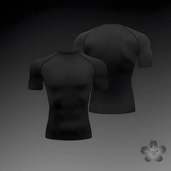 Hommes Compression chemise Anime Sport séchage rapide Gym t-shirts Fitness été athlétique sous-vêtem
