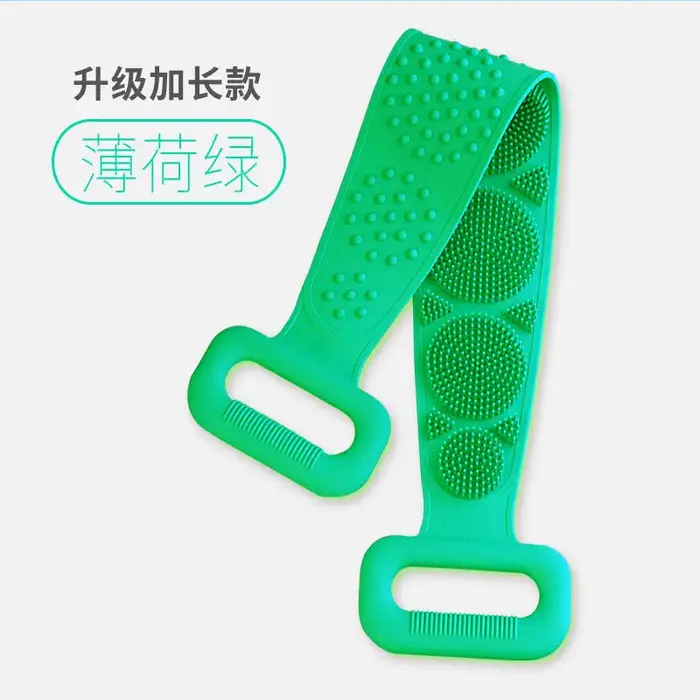 Brosses de bain en silicone pour le dos, éponge Linge, épurateur, frottement du dos, massage, ceintu