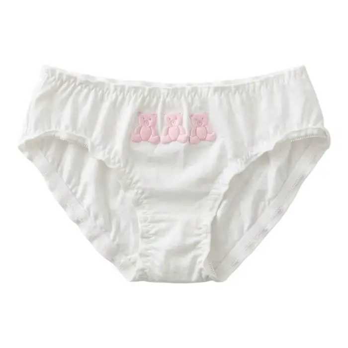 Culottes pour femmes en coton confortables, taille basse, à volants, motif dessin animé 3 Ours, styl