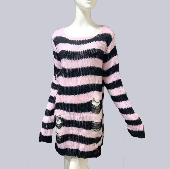 Nové streetwearové punkové gotické tričko s dlhým rukávom unisex