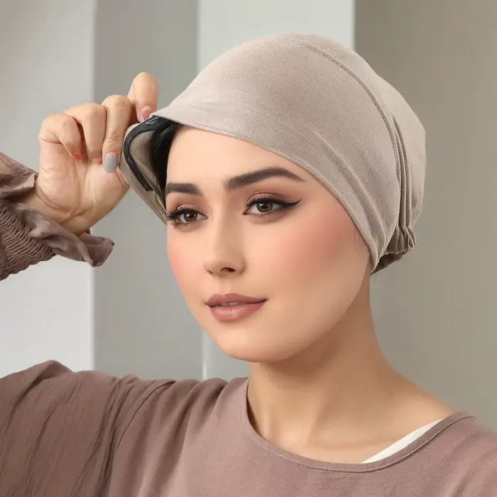 Haute qualité coton Modal Hijabs anti-dérapant élastique cravate dos casquettes intérieures foulard