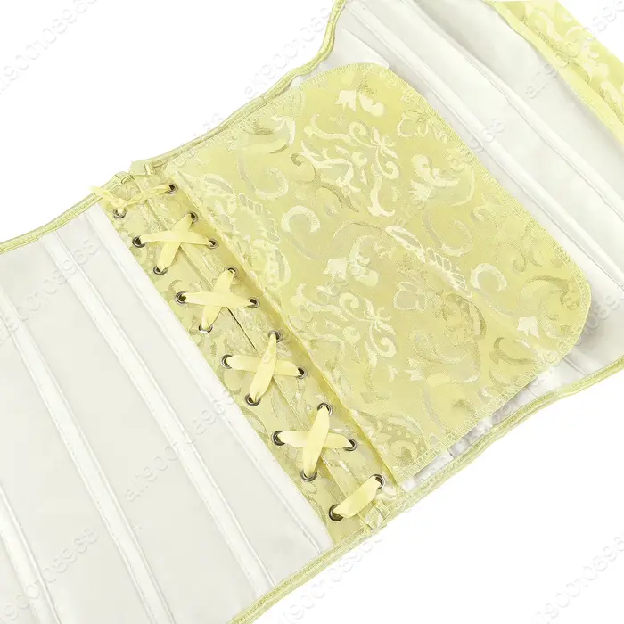 Corset vintage épaules dénudées en polyester avec dentelle pour femmes élégantes occasions spéciales