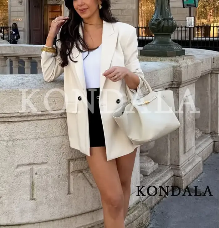 KONDALA Elegantné Dvojradové Sako pre Ženy