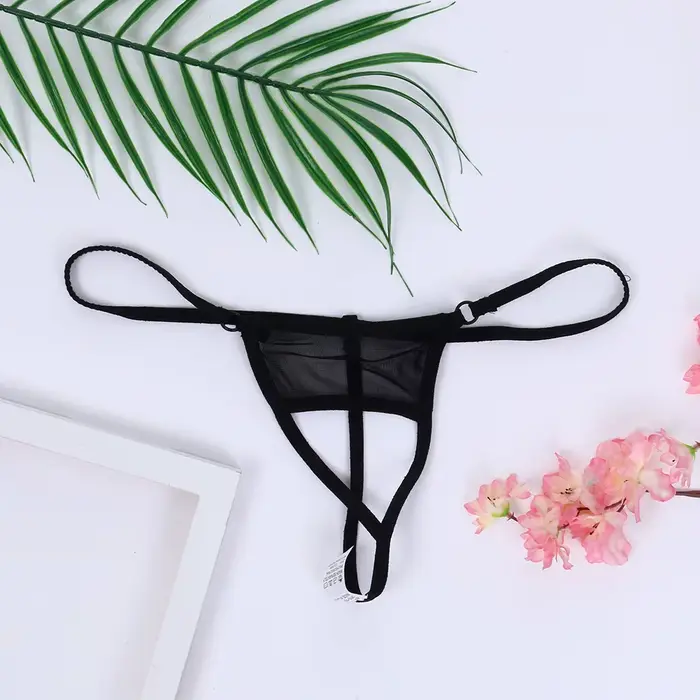 tangá priehľadná čipka pre ženy, sexy spodná bielizeň, otvorený rozkrok