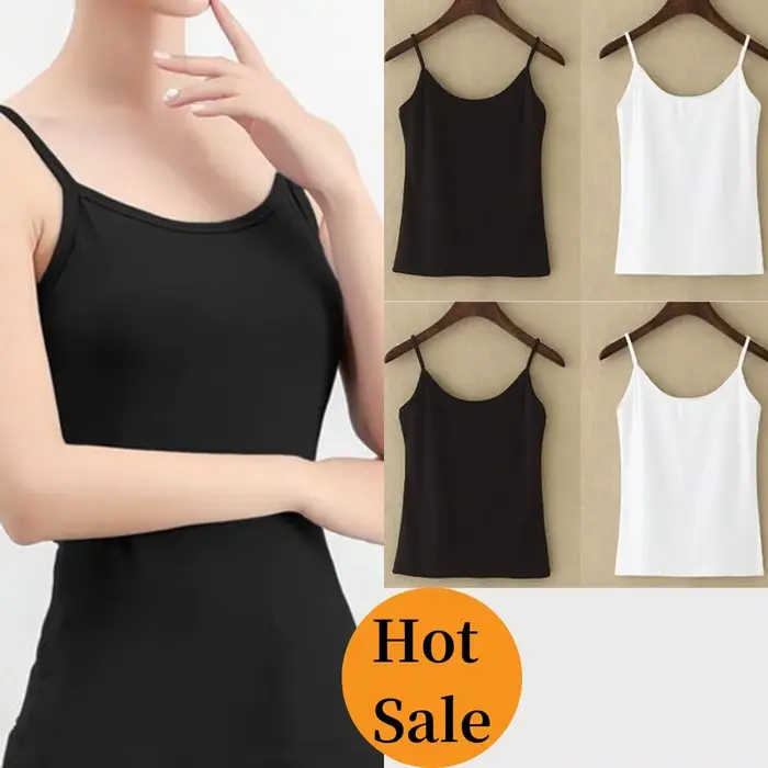 Sexy a priedušné letné top pre ženy, čierna a biela camisola, telová farba