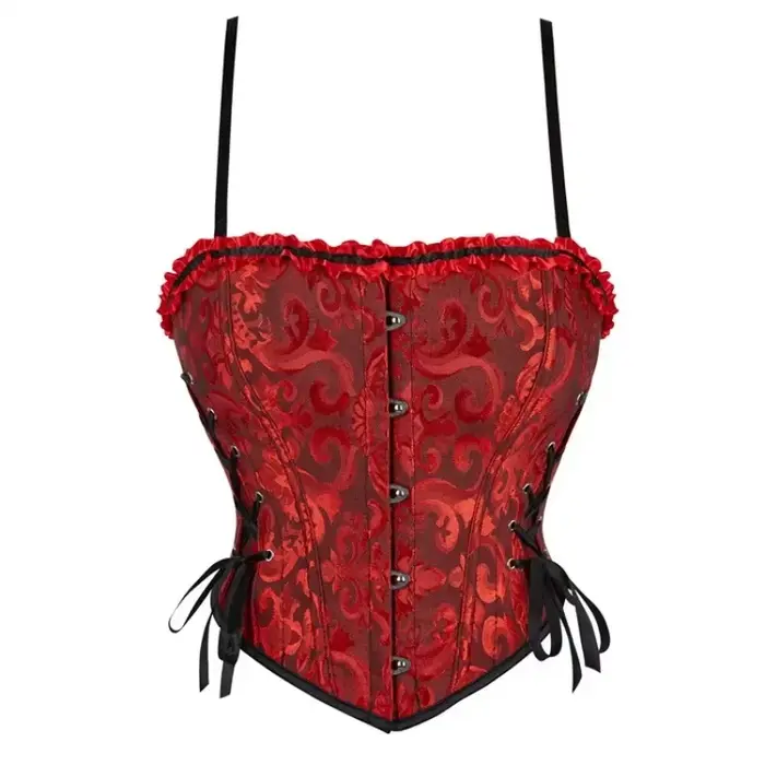 Bustier z polyesteru a elastanu s kvetinovou výšivkou pre ženy špeciálne príležitosti a elegantný každodenný štýl