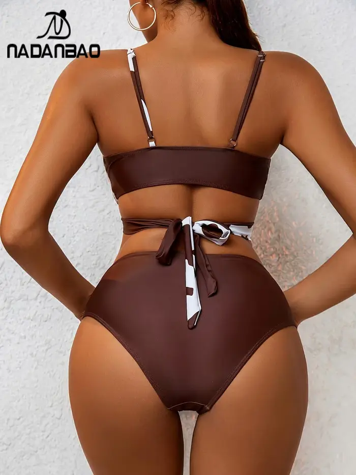 Nadanbao - Sexy plážové bikiny s výstrihom do V pre ženy