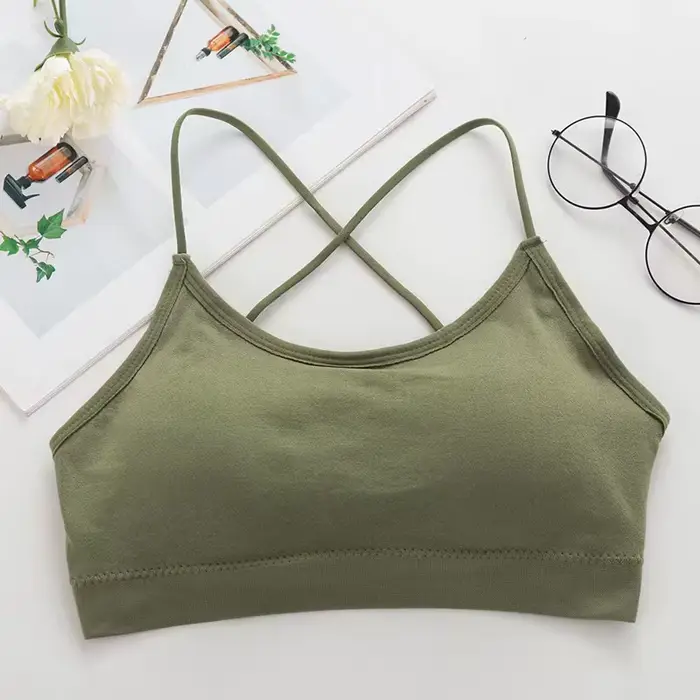Femmes haut sangle croisée soutien-gorge de Sport mince Push Up Sport soutien-gorge Yoga gymnase hau