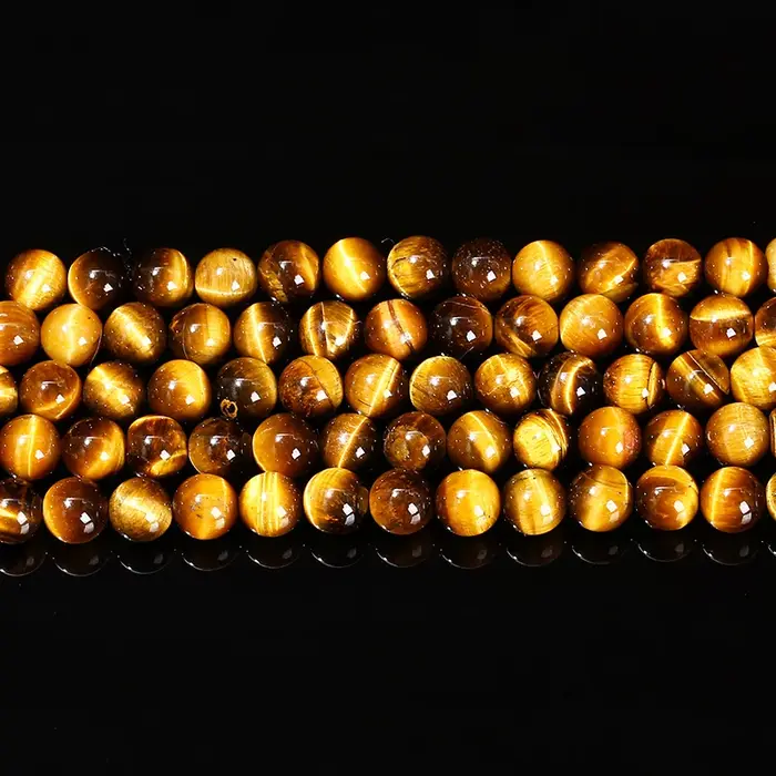 Perle en pierre œil de tigre jaune naturel, entretoise ample 4 6 8 10 12mm pour la fabrication de bi