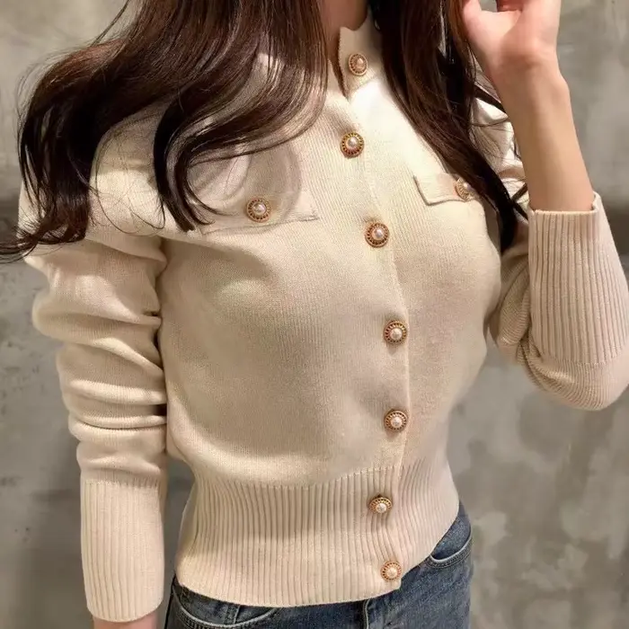 Nouvelle Collection Automne 2026 – Cardigan Chic et Décontracté pour Femme, Manches Longues, Tricoté
