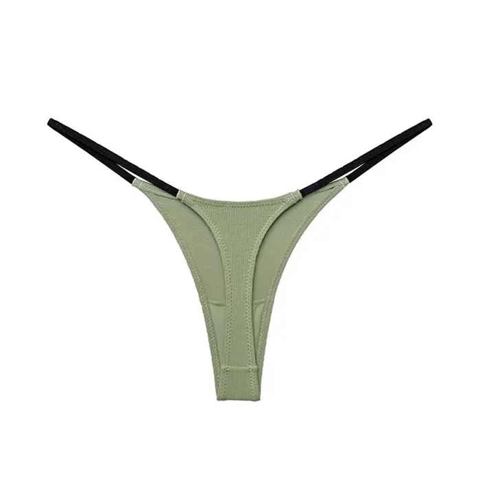 Sexy femmes culottes G String couleur bonbon String coton sans couture filles slips Fitness taille b