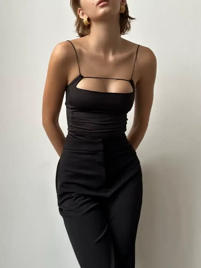 Body s popruhmi, Sexy spodná bielizeň, čierny top pre ženy, Rave outfit, jeden kus, Y2k oblečenie, Bustier Lenceria Femenina