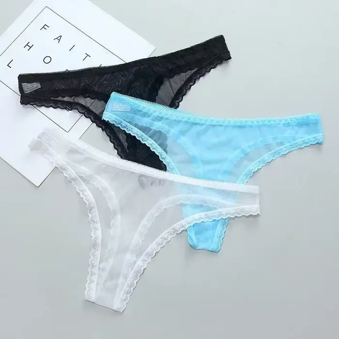 Sexy priehľadné tangá pre ženy z čipky