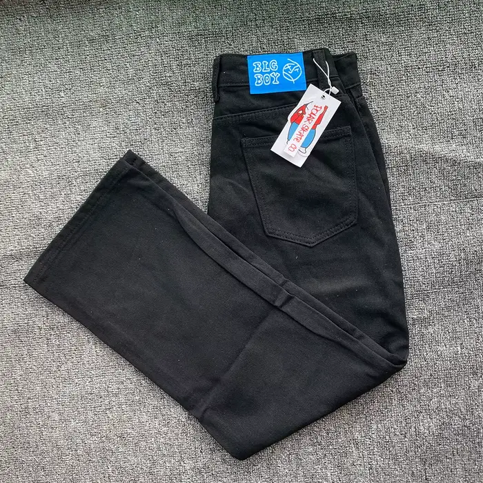 Y2K broderie Baggy garçon jean femmes Streetwear gothique dessin animé bleu jean droit rétro Punk Ro