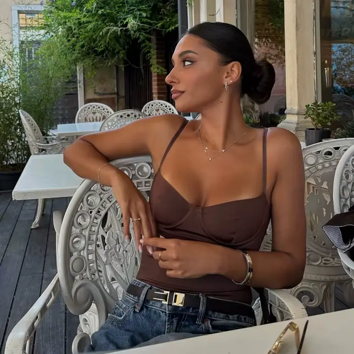 Štýlová polyesterová kamizola pre večerné výlety a karnevaly ženy letné moderné módne elegantné výlety