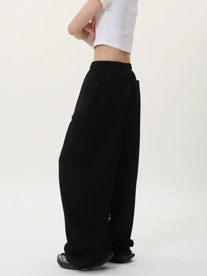 Pantalons de jazz junior décontractés en polyester et coton pour femmes, pantalons croisés extensibles pour danser et activités de plein air