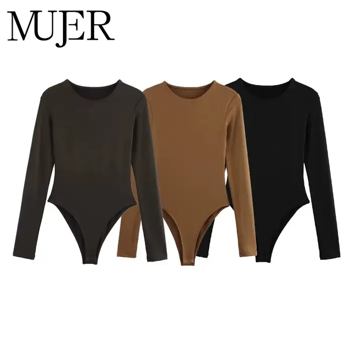 MUJER 2025 Sexy body pre ženy Body s dlhými rukávmi Dámske letné topy Lingerie