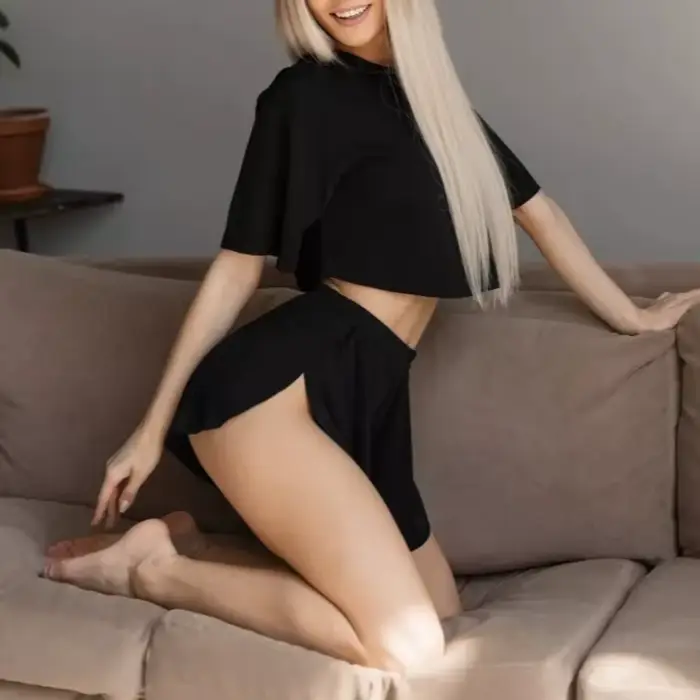 Dámske krátky rukáv okolo krku pyžamový set, Split tričko, elastické šortky, ležérne Sleepwear, 2-dielna sada