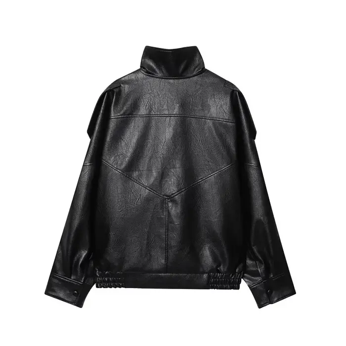 HXAO veste en simili cuir femme manteau court noir Bomber vestes pour femme vêtements de sortie d'hi