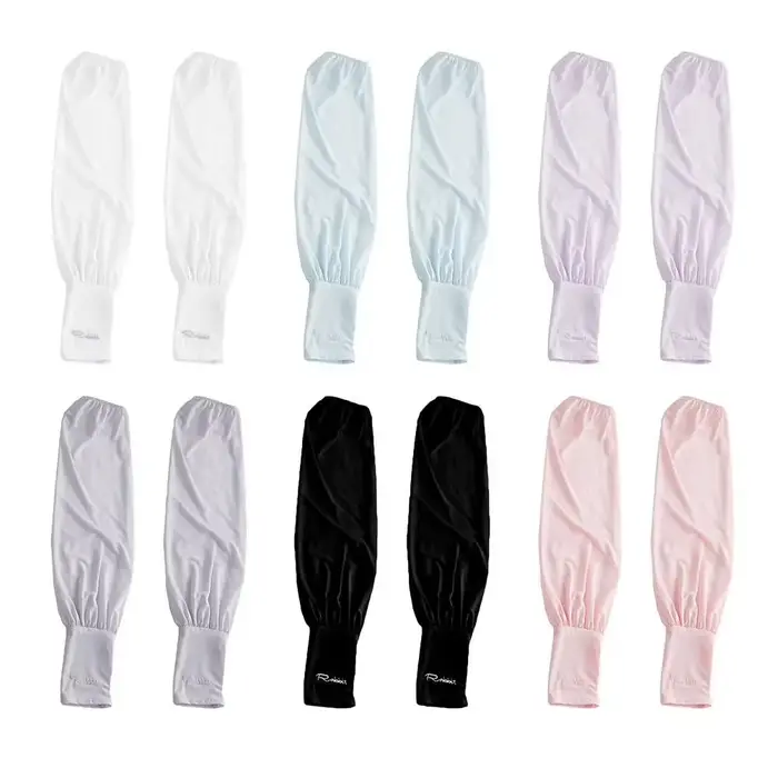 Manchons de Protection solaire amples pour femmes, manches longues en soie glacée, Protection UV, ga