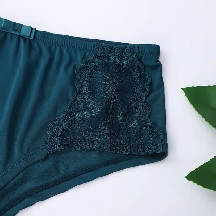 Nohavičky ženské z čipky jednotného farby, veľkosť M, návrh krátky design s vysokou výškou, materiály nylon, polyester, spandex, spodná bielizeň ženy pre špeciálne príležitosti